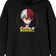 thumbnail image 7 of My Hero Academia Shoto Todoroki Long Sleeve Black Adult Hooded Sweatshirt-Medium, 7 of 7