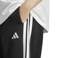 thumbnail image 4 of Women's adidas 3-Stripes Fleece Loose Sportswear Pants Color: Black Size: X LARGE, 4 of 4