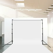 Adjustable Background Stand, 7ft Height x 10ft Wide Adjustable Photo Video Backdrop Stand with Carry Bag, Clamps for Wedding Party Stage Decoration Black