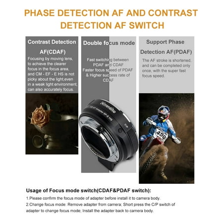 Commlite Cm Ef E Hs Electric High Speed Lens Mount Adapter Ring Af Auto Focus For