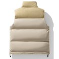 thumbnail image 4 of WRKEKC Mens Puffer Vest Solid Color Thickened Corduroy Outdoor Windproof Colorblock Raglan Sleeveless Cotton Jacket Men's Outerwear, 4 of 9