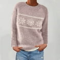 thumbnail image 6 of Sakmal Work Sweaters for Women Office Pink Lightweight Knitted Crew Neck Ethnic Sweater for Women L, 6 of 6