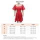 thumbnail image 2 of Vestido de mujer con mangas cortas acampanadas, dobladillo con volantes, cintura cruzada, espalda hueca, vestido de verano fruncido, Rojo M, 2 of 3