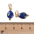thumbnail image 3 of Natural Lazuli Faceted Pendans Golden Plated Brass Teardrop Charms 17.5x9x3.5mm Hole: 6x3.5mm diy, 3 of 3