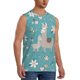 thumbnail image 2 of Fotbe Teal Mama Llama Men's Camiseta sin Mangas Estampada para Hombres, Playera Casual para Gimnasio, Entrenamiento, Playa-X-Large, 2 of 7