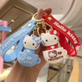 thumbnail image 3 of LLavero de Hello Kitty, accesorios Kawaii Sanrio, adornos de muñeca de dibujos animados, Pvc, taza de goma suave, bolsa Kt, colgante de coche, regalo para niña, 3 of 4