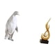 thumbnail image 5 of Escultura de pingüino,Escultura de pingüino para decoración nórdica del hogar,Escultura abstracta de fuego,Estatua de arte abstracto,adorno decorativo para el hogar,Escultura de fuego, 5 of 8