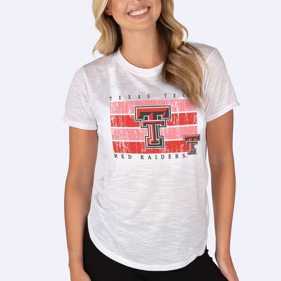 Women's Concepts Sport  White Texas Tech Red Raiders Infuse Lightweight Slub Knit Top