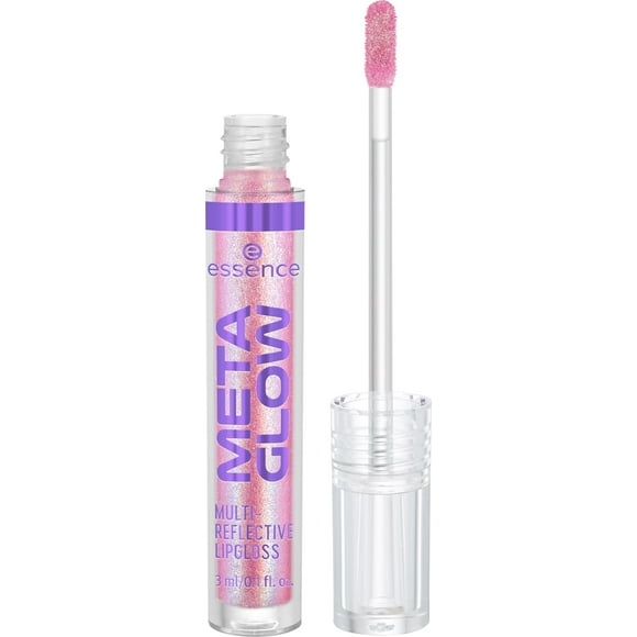 essence | Meta Glow Multi-Reflective Lip Gloss | Iridescent Shimmer, Holographic, Non-Sticky & Comfortable | Vegan & Cruelty Free (03 | Pink Vision)