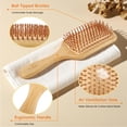 thumbnail image 6 of FungYuan Hair Brush Set of 2, Natural Bamboo Hair Brushes, Massage Scalp, Exfoliate, Remove Tangles, 6 of 8