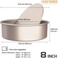 thumbnail image 2 of CHEFMADE Bakeware Round Cake Pan, 8-Inch with Removable Loose Bottom Nonstick & Quick Release Coating Chiffon Bakeware for Oven and Instant Pot Baking (Champagne Gold), 2 of 7