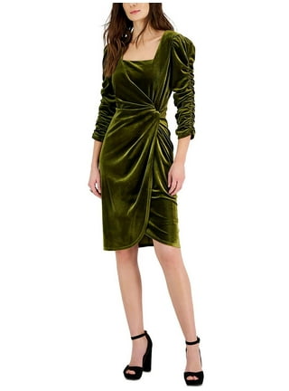 Tahari ASL Womens Embroidered Knee-Length Cocktail and Party Dress