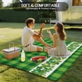 thumbnail image 4 of St. Patrick's Day Outdoor Rug for Patio/Deck/Porch, Non-Slip Large Area Rug 3 x 5 Ft, Lucky Shamrock Grasses Green Plaid Indoor Outdoor Rugs Washable Area Rugs, Reversible Camping Rug Carpet Runner, 4 of 8