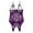 Purple, variant on Lingerie Bodysuit for Women Plus Size Bow Lace Hollow Open Crotch Teddy Backless Jumpsuit Overalls Black L