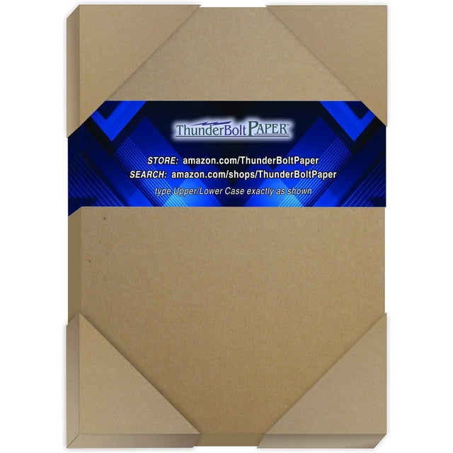 150 Sheets Chipboard 24pt (Point) 5.5 X 8.5 Inches Light Weight Half Letter Size .024 Caliper Thickness Cardboard Craft|Packing Brown Kraft Paper Board