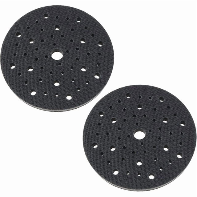 2pcs Soft Sponge Interface Pad 150mm Sanding Pad 53 Holes for Sander Dedicated Shockproof Buffer Pad Replacement Hook and Loop Sanding Discs