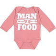 thumbnail image 3 of Inktastic Man vs Food Boys or Girls Long Sleeve Baby Bodysuit, 3 of 5