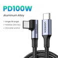 thumbnail image 1 of 100W USB Type C To USB C Cable For Macbook iPad Samsung Xiaomi PD Fast Charging Charger Cord 5A E-Marker Chip Fast USB C 100W Single Angle_119 1m, 1 of 7