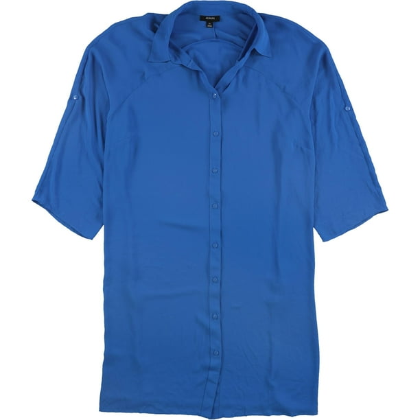 Blusa Túnica Alfani Opulenta para Mujer Azul XXL