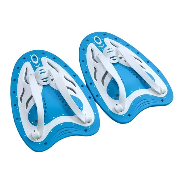 Palas de natación, equipo de ejercicios para piscina, suministros cómodos, regalo para principiantes Blanco Azul M