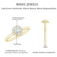thumbnail image 5 of Rosec Jewels Lab Diamond Engagement Ring Round with Halo - Minimalist Ring - EF-VS Quality, 14K Yellow Gold, US 7.00, 5 of 8