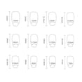 96Pcs 4Box Medium Fake Nails, Light Purple Gradient Coffin Press On ...