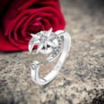 thumbnail image 4 of Versatile Rotatable Adjustable Anxiety Relieving Silver Plated Zircon Ring for Stress and Fashionable Finger Accessory, 4 of 5