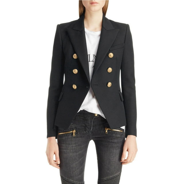 Jackets for Fashion Women Solid Color Double Breasted Autumn And Winter Small Suit Jacket Chaquetas Mujer Moda
