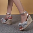 thumbnail image 2 of Vedolay Sandals for Women Wedge Sandals for Women Summer Casual Sandals Walking Shoes,Silver 7.5, 2 of 5