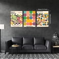 thumbnail image 3 of Luxury Bauhaus Geometric 3-Piece Canvas Decor for Living Room Wall Art, 3 of 8