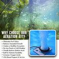 thumbnail image 3 of Half Off Ponds Pond Aeration System 1 HP Aerator Pump for 2 Acres 120V Compressor Single Diffuser and 100 ft Tubing, 3 of 6