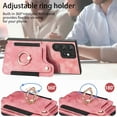thumbnail image 2 of SaniMore for Samsung Galaxy S23 Ultra Wallet Case, [RFID Blocking] Elastic Card Slot Vehicle Magnetic PU Leather Ring Holder & Lanyard Stand Money Pocket Cover for Samsung S23 Ultra 5G, Pink, 2 of 12