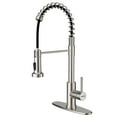 thumbnail image 1 of Yesfashion Kitchen Faucets with Pull Down Sprayer, Commercial Spring Kitchen Sink Faucet with Deck Plate, Single Handle, 1 of 9