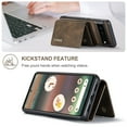 thumbnail image 4 of Compatible with Google Pixel 6A Removable 2 in 1 Wallet Case,Retro Premium PU Leather Cell Phone Back Cover Magnetic Detachable with Trifold Wallet Credit Card Cash Holder Kickstand Case,Coffee, 4 of 9