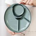thumbnail image 2 of ievspot 4 Grid Dinner Plate Food Contact Grade Compartment Design Plastic Portable Breakfast Tray, 2 of 8