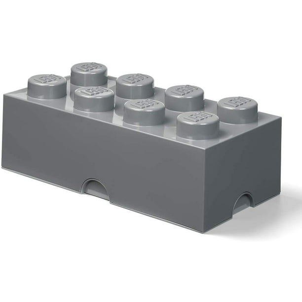 onstabiel Stapel Geef energie LEGO Storage Brick 8 - Dark Stone Grey - Walmart.com