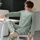 thumbnail image 2 of Pijamas de algodón de manga larga a rayas para hombres, ropa de casa para adolescentes, traje de 2 piezas, primavera y otoño, recién llegado, 2 of 4