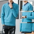 thumbnail image 5 of Toptie Mens V-Neck Cotton Knitted Slip Over Sweater Long Sleeve, 5 of 10