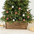 thumbnail image 1 of Glitzhome Natural Wooden Tree Collar Christmas Tree Skirt Tree Box Tree Stand Cover 22"" L, 1 of 1