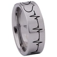 thumbnail image 3 of Double Heart Tungsten Carbide Ring, 3 of 9