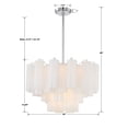 thumbnail image 6 of ADD-308-CH-WH Crystorama Lighting Addis - 9 Light Chandelier-14.25 Inches Tall and 22 Inches Wide-Polished Chrome Finish-White Glass Color, 6 of 7