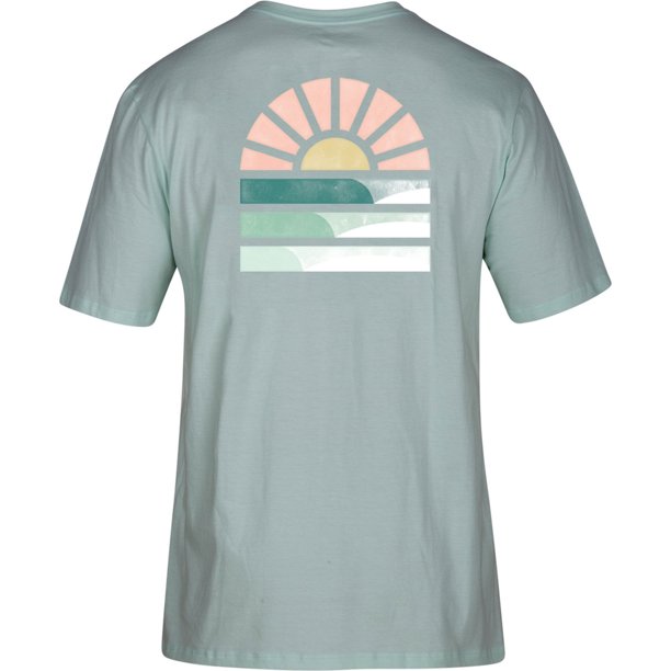 Camiseta Hurley Sunset Graphic para hombre verde pequeño