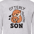 thumbnail image 4 of Inktastic Otterly Amazing Son with Mother and Child Otter Long Sleeve Youth T-Shirt, 4 of 5
