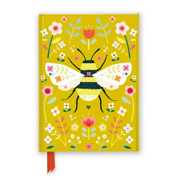 Flame Tree Notebooks Bee Brown: Wildflower Bee (Foiled Journal), (Hardcover)