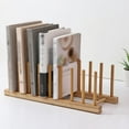 thumbnail image 6 of Wisremt Dish Drying Rack Bamboo Dish Rack Pure Natural Bamboo Wooden Dishes Drainer for Cutting Board Baking Pan Plate Bowl Mug Cup Pot Lid Organizer Rack, 6 of 9