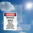 thumbnail image 6 of (2 Pack) Portrait Mining Area Keep Out OSHA Danger Sign 12 Inch X 18 Inch Vinyl Label Decal Sticker Weather Resistant, UV Protected for Workplace, Business, and Construction Site, Made, 6 of 7