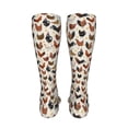 thumbnail image 6 of Bingfone Roosters and Chickens Print Compression Socks for Women and Men Long Socks for Running Athletic Cycling Nurse, 6 of 8