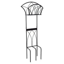 Liberty Garden 3-Prong Steel Gauge Decorative Water Hose Stand with Storage