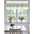 thumbnail image 3 of Kitchen Valances for Window, Simplistic Art Sage Green Light Filtering Rod Pocket Valance Curtain, Abstract Simple White Short Curtains Window Topper for Bedroom Bathroom Living Room 54x18in, 3 of 9