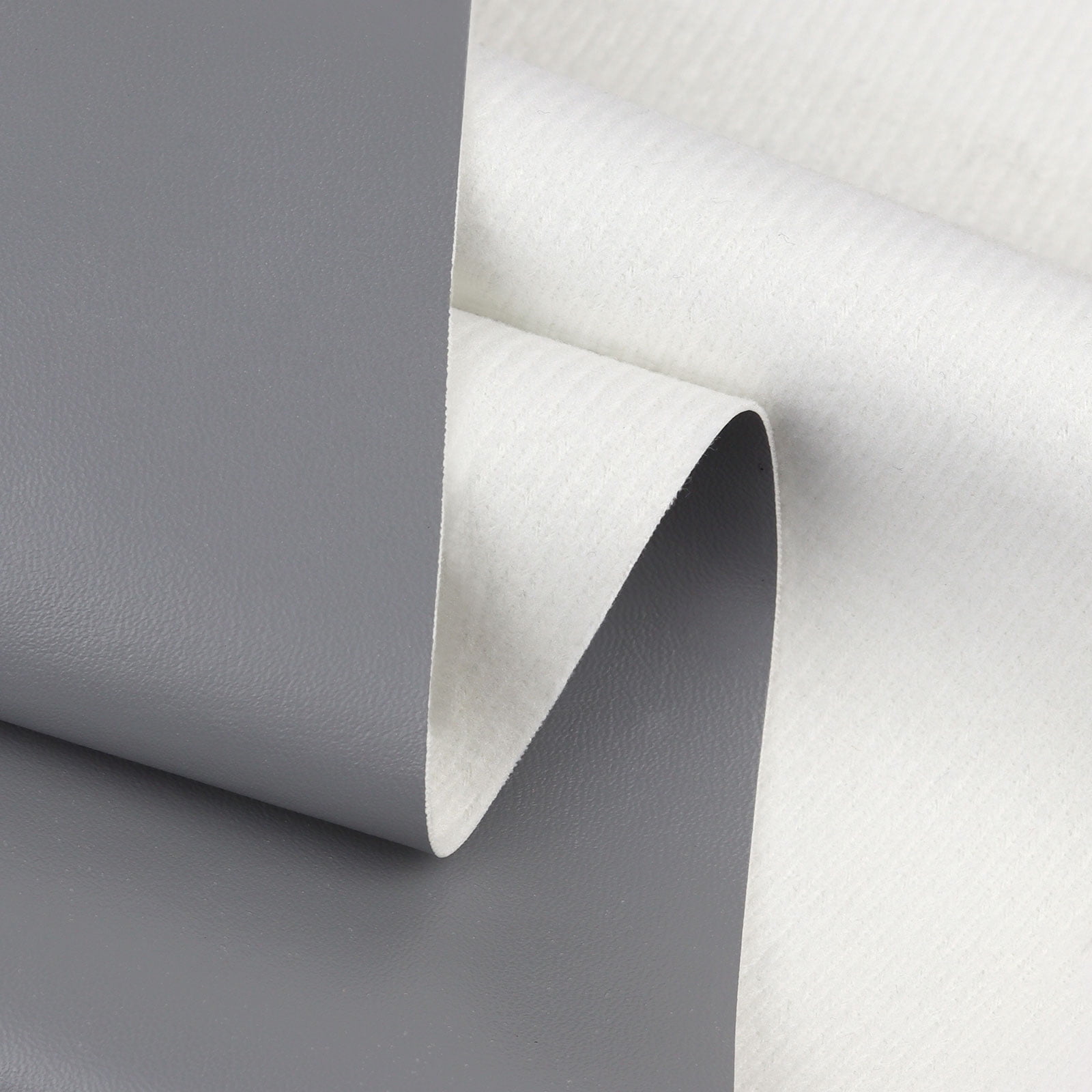 Artificial Leather PU Fabric Vinyl Material 2-Way Stretching for DIY Sewing Crafts Upholstery Gray